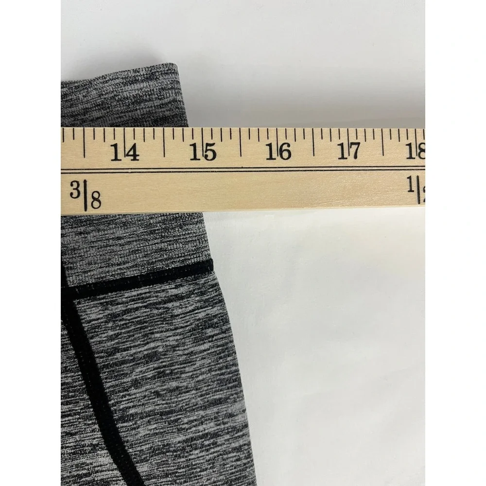 Kathy Capri Plus Leggings Grey Heathered Black Trim Activewear‎ Pants 2X3X